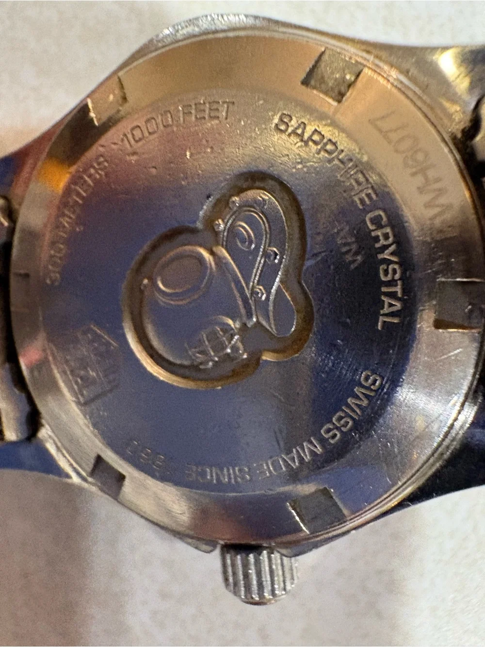 Tag Heuer Silver Dial Aquaracer Watch with Red Logo
